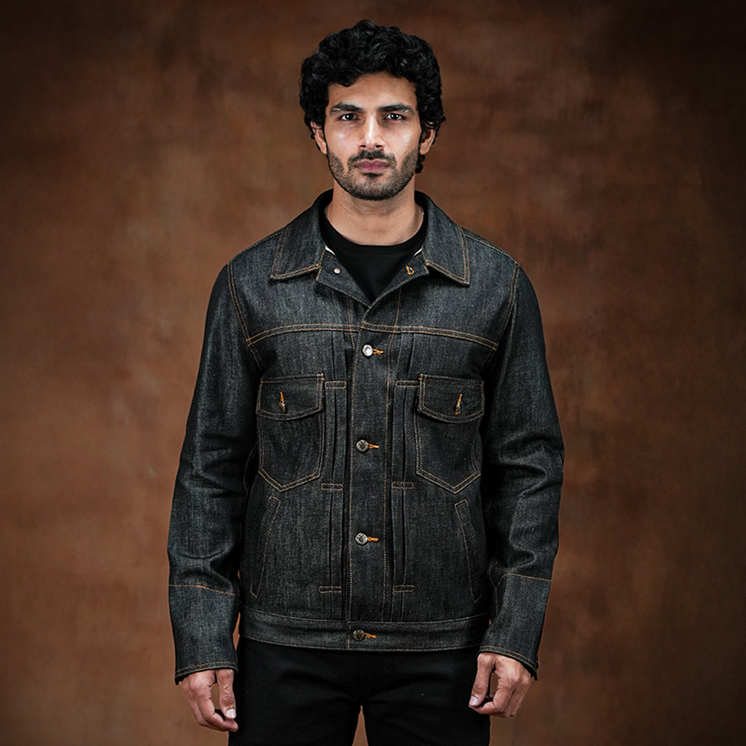 Trucker Type 2 Ghost Black 13 Oz Selvedge Denim