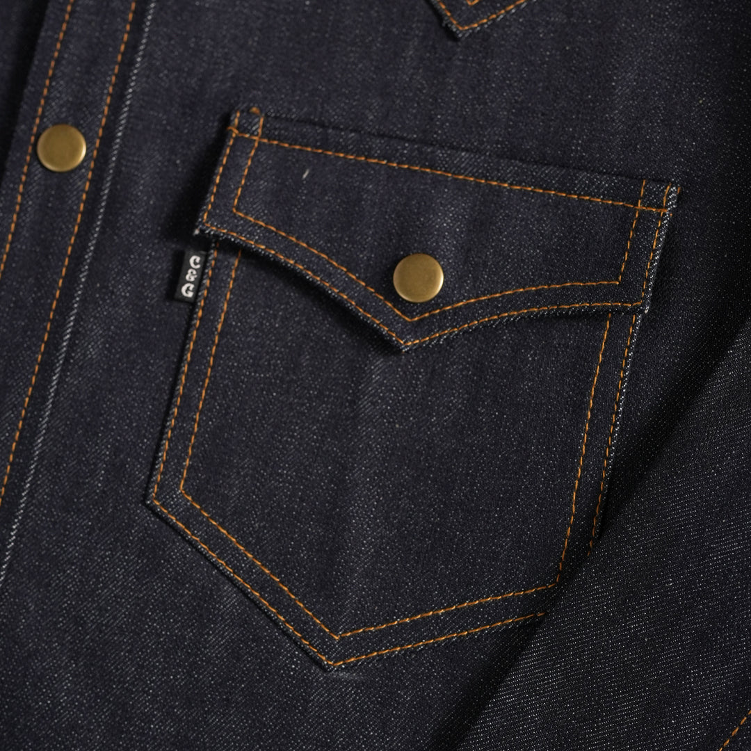 Western Over shirt Selvedge Blue Blood