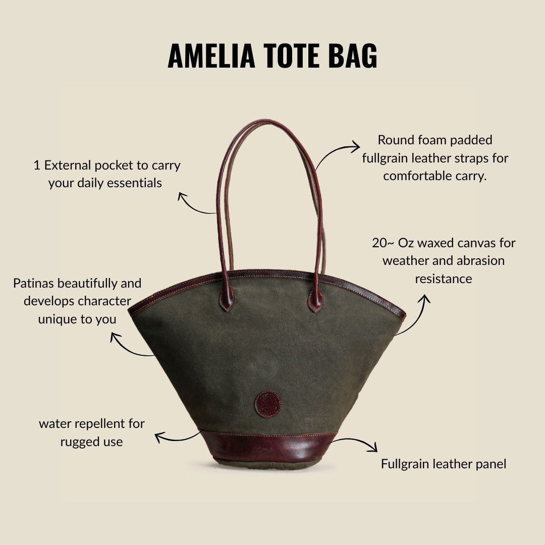 Amelia Tote ( Forest Green )