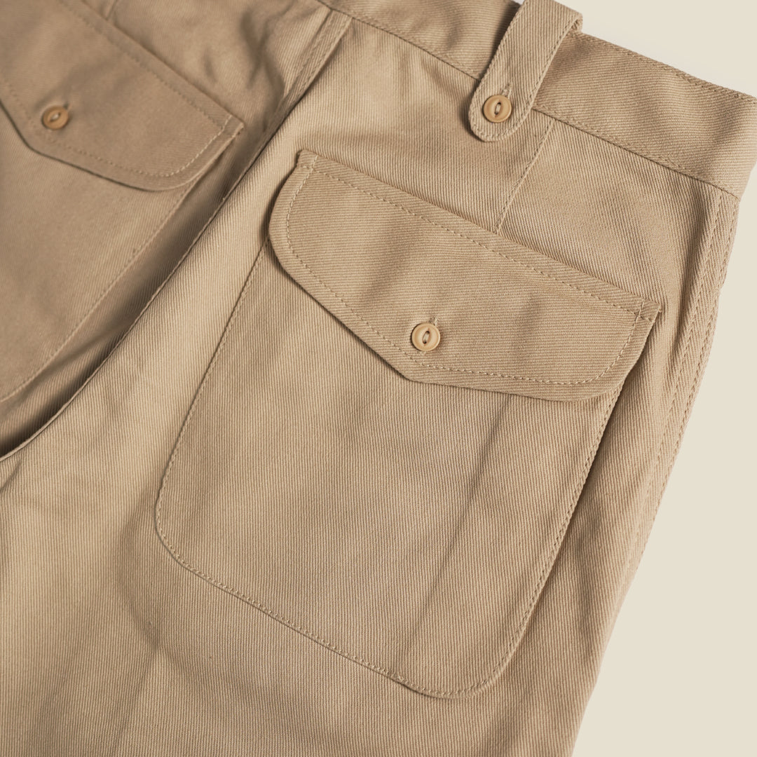 British Battle Trousers Cotton Twill Khaki Drill