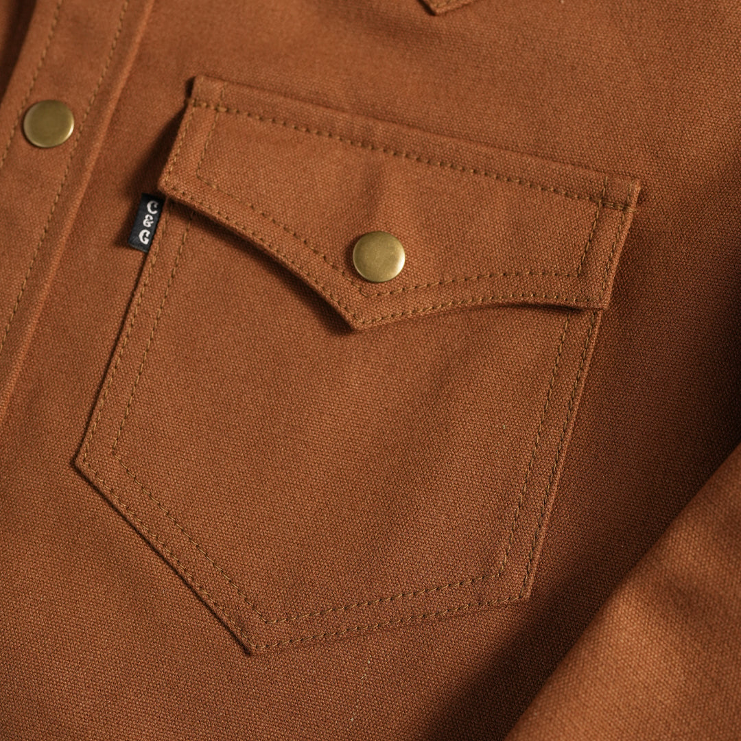 Western Over shirt Duck Canvas Fox Brown