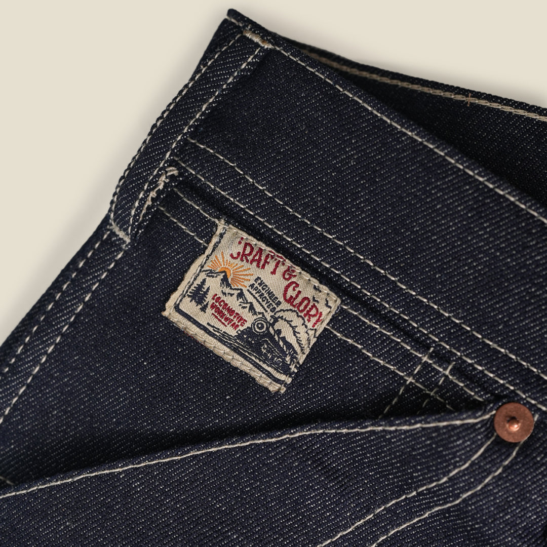 1930 Enginereeing Pants Raw Denim Old Iron Blue