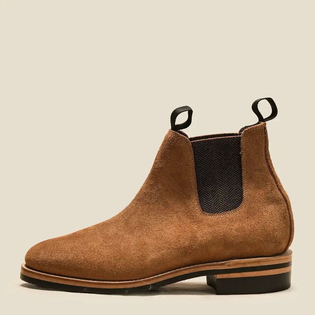 Women Heritage Chelsea Boots 6" (Wheat Roughout) Goodyear Welted