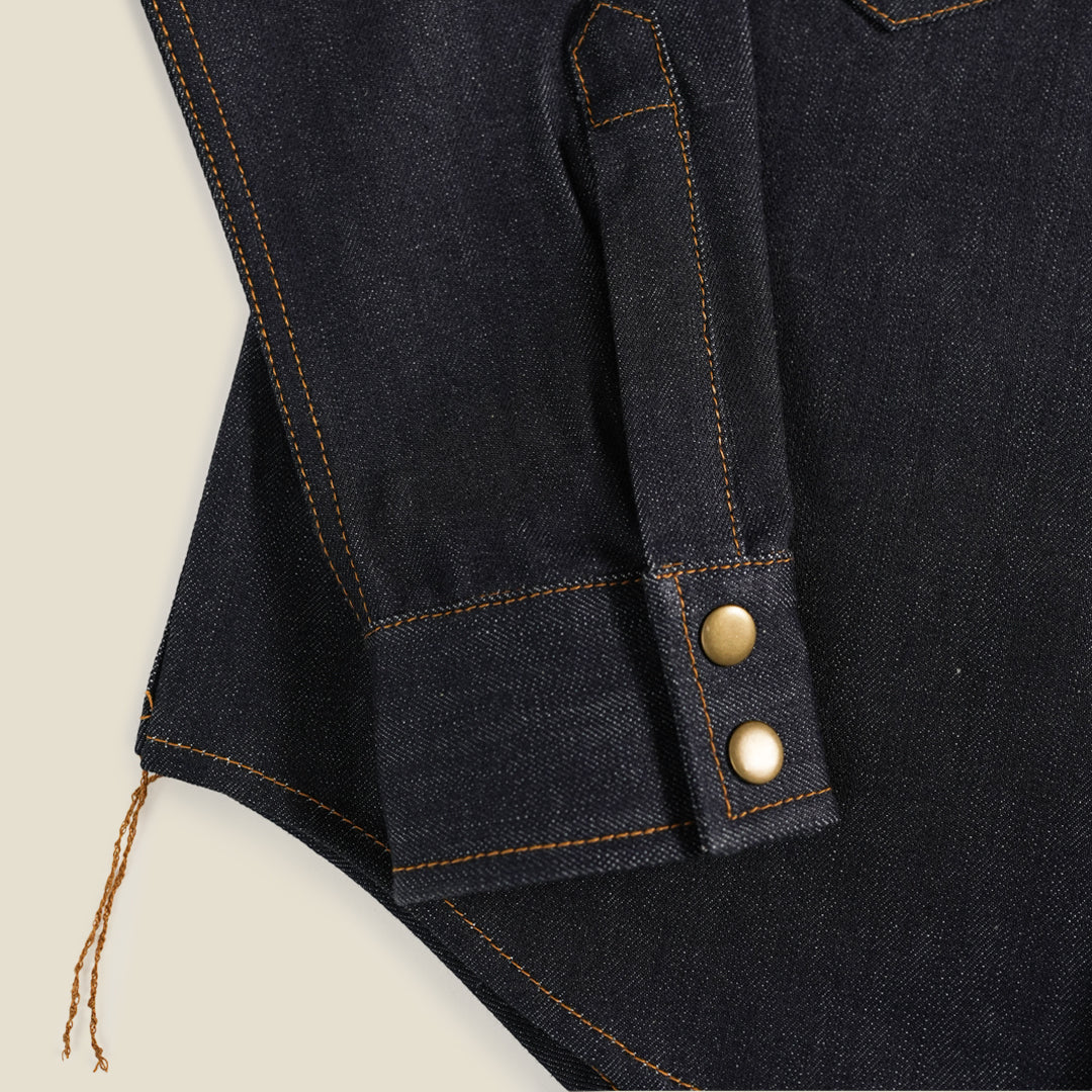 Western Over shirt Selvedge Blue Blood