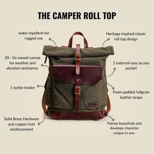 The camper Roll Top ( Forest Green )