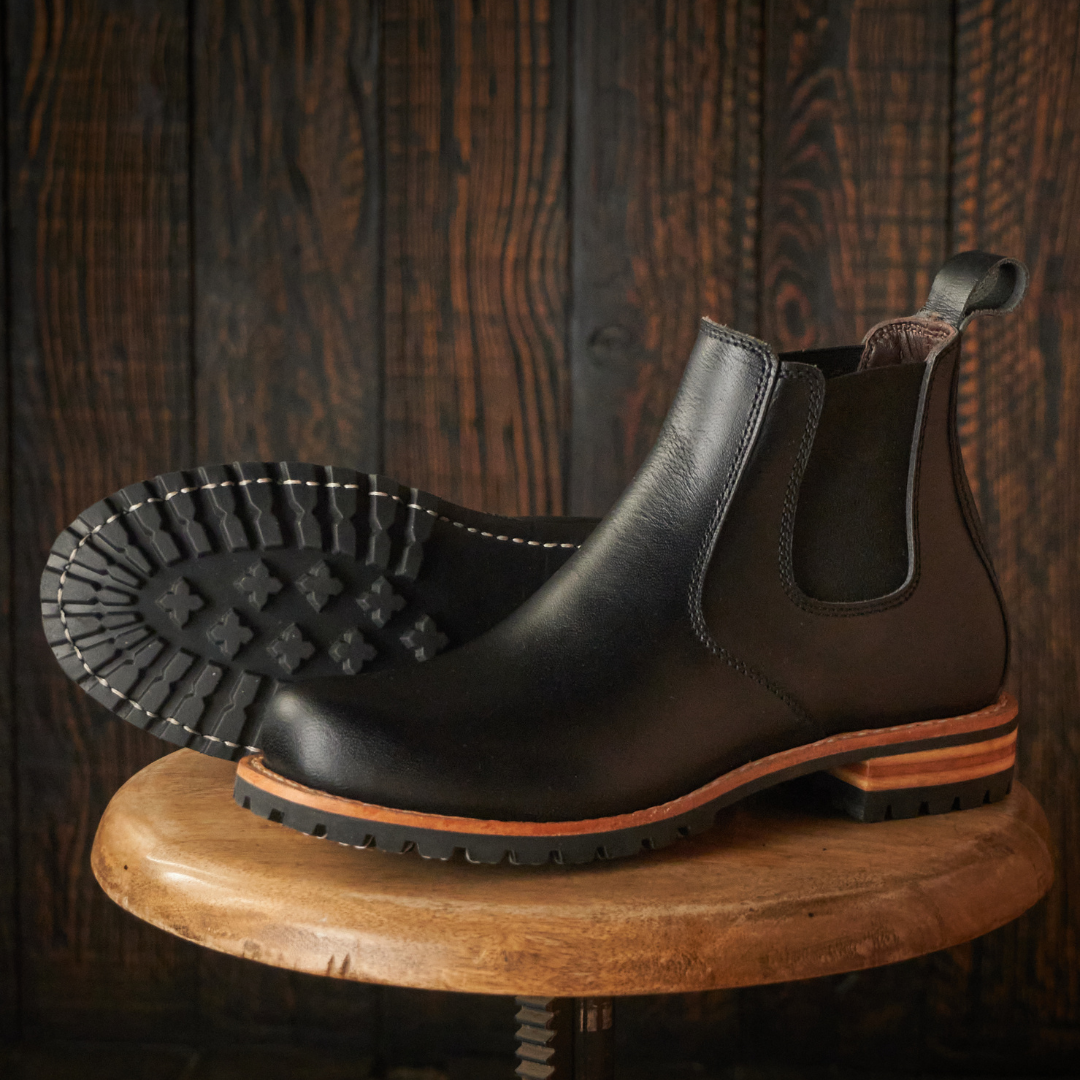 Chelsea Explorer Leather Boots 6" (Raven Black) Goodyear Welted