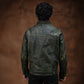 Trucker Type 2 Leather Jacket (Vintage Green)