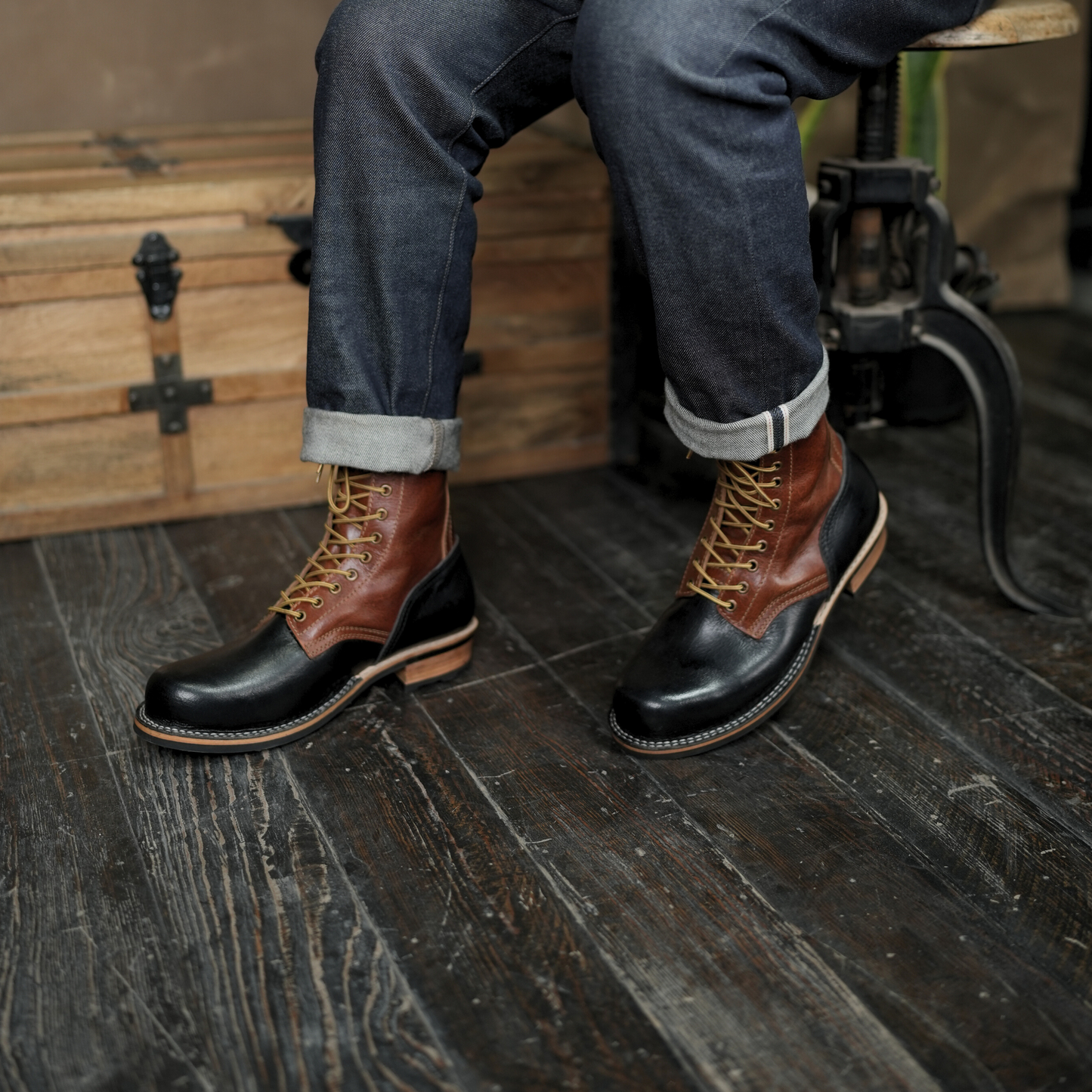 Trooper Boots 8" (Black & Tan)