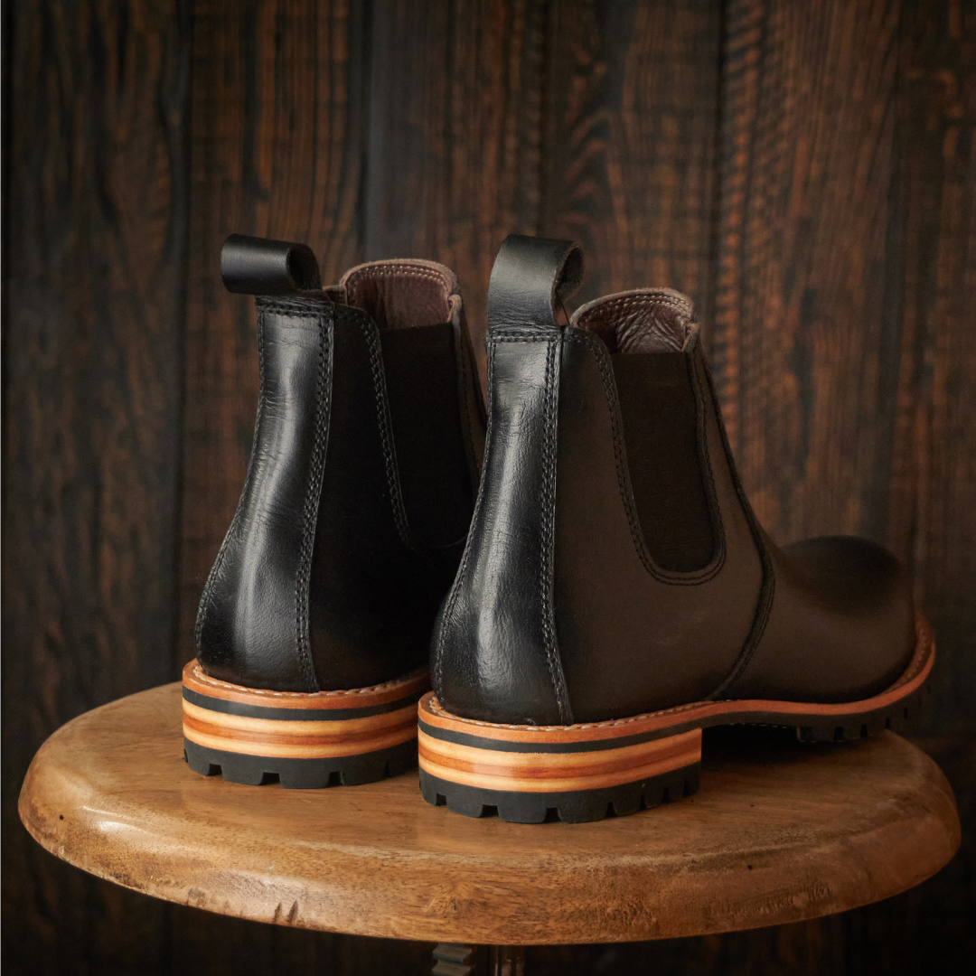 Chelsea Explorer Leather Boots 6" (Raven Black) Goodyear Welted