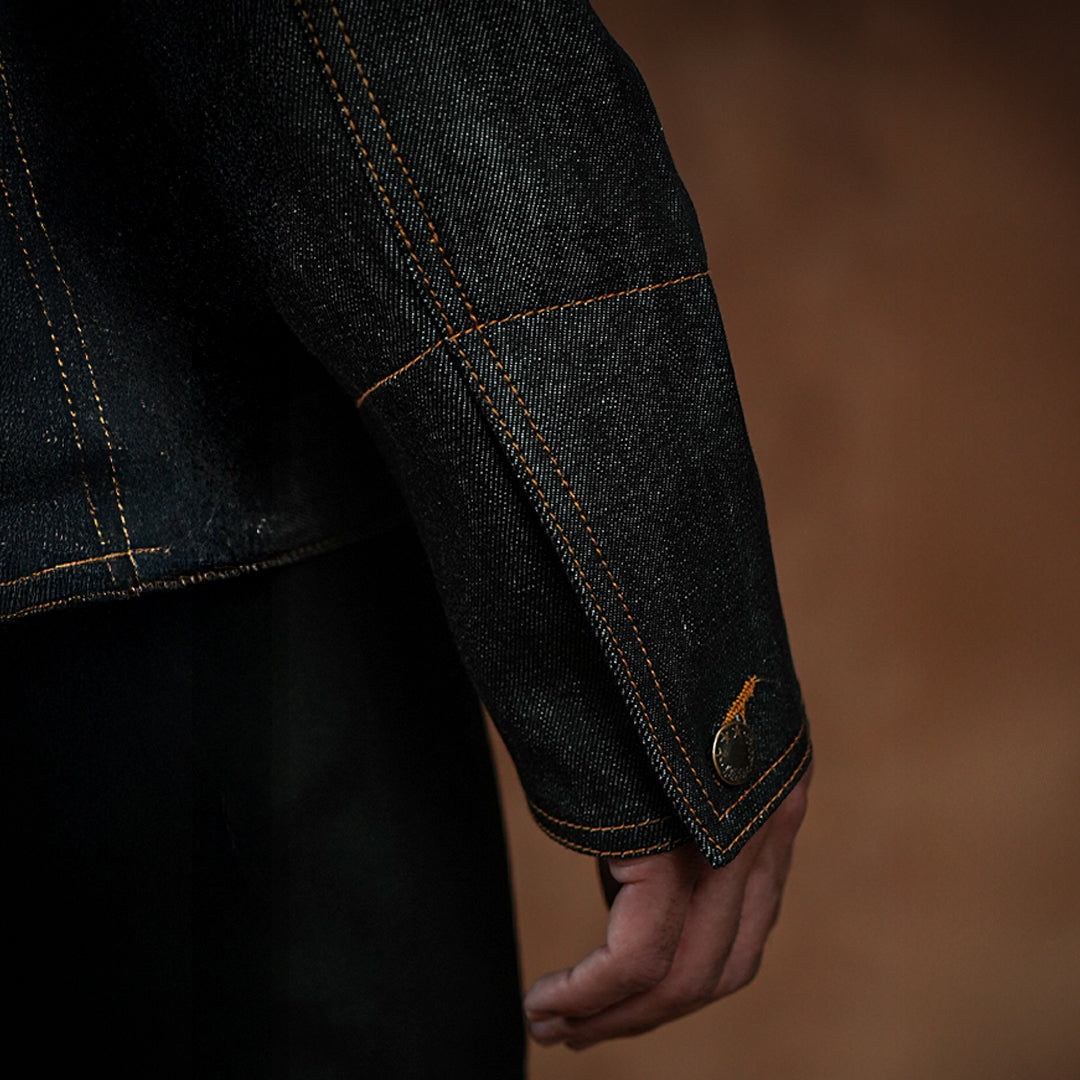Trucker Type 2 Ghost Black 13 Oz Selvedge Denim