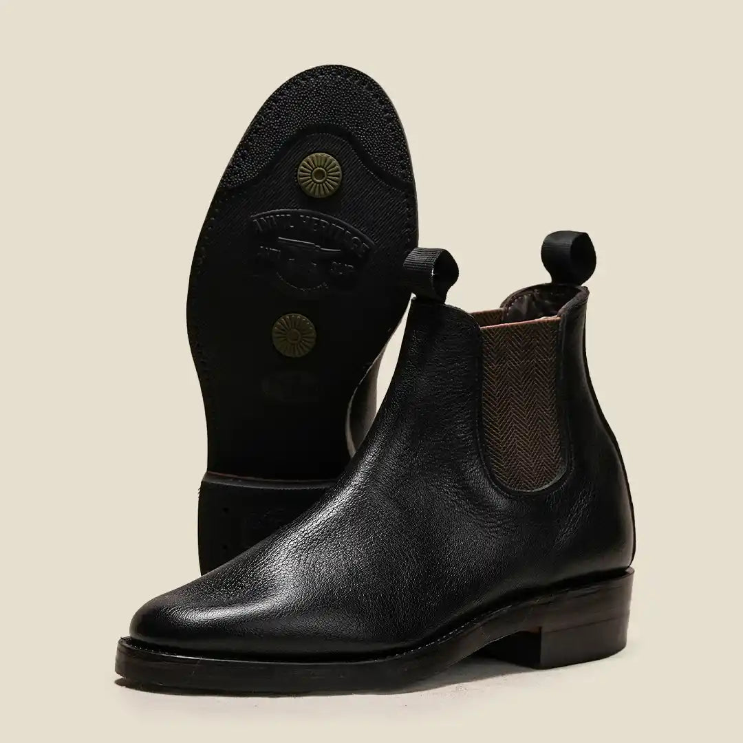 Heritage Chelsea Boots 6" (Raven Black) Goodyear Welted