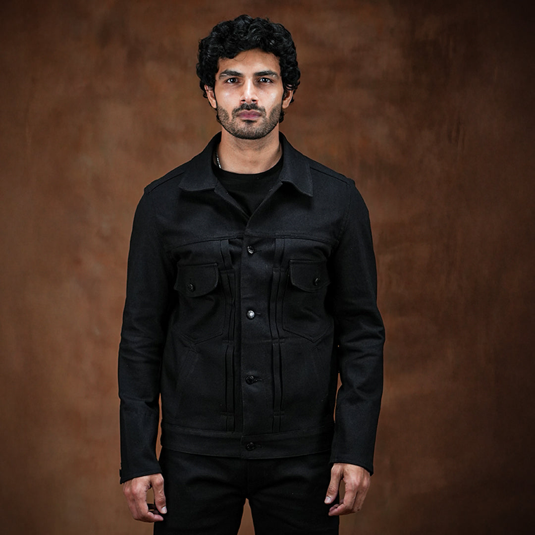 Trucker Type 2 Double Black 14 Oz Selvedge Denim