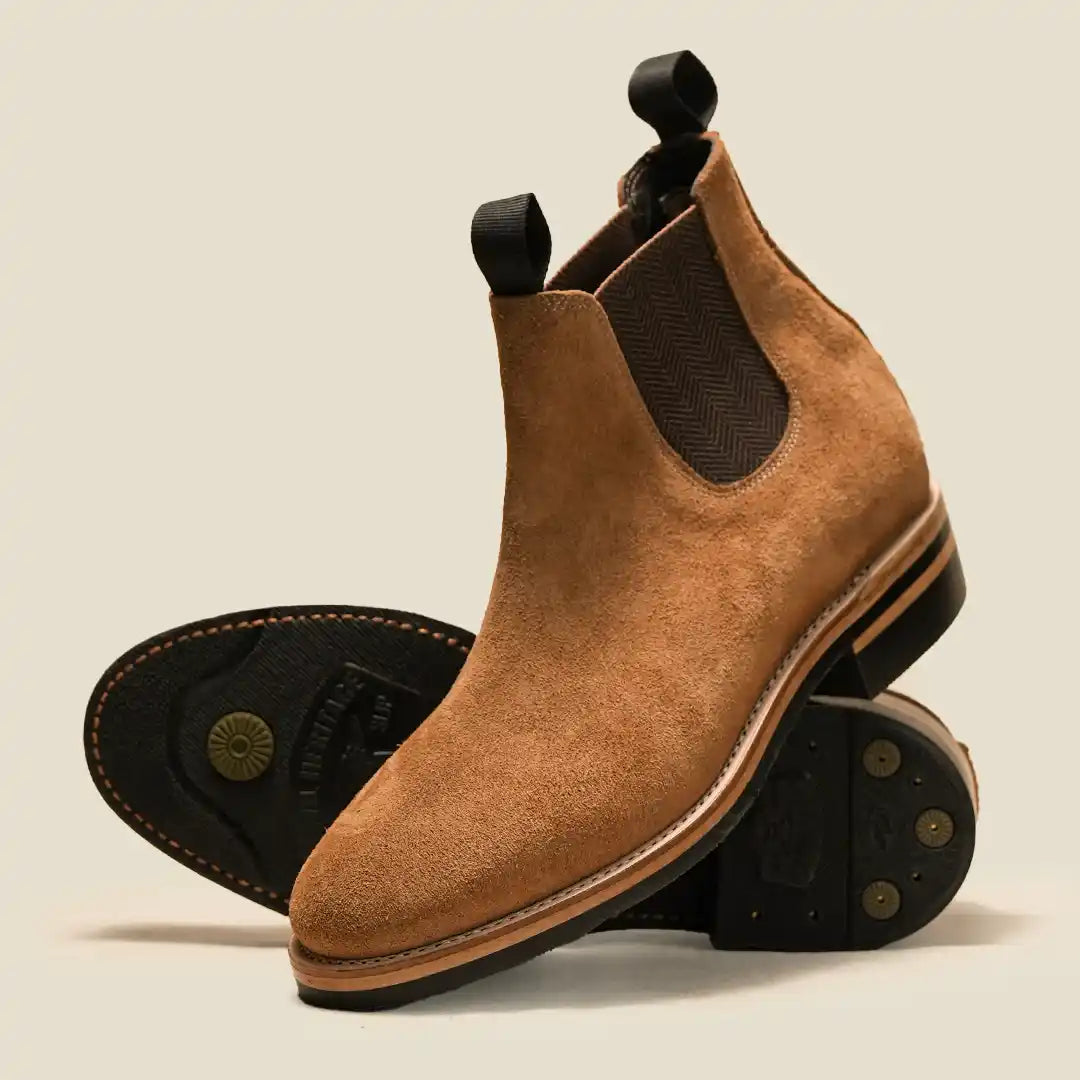 Women Heritage Chelsea Boots 6" (Wheat Roughout) Goodyear Welted