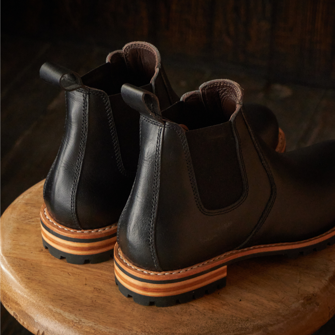 Chelsea Explorer Leather Boots 6" (Raven Black) Goodyear Welted