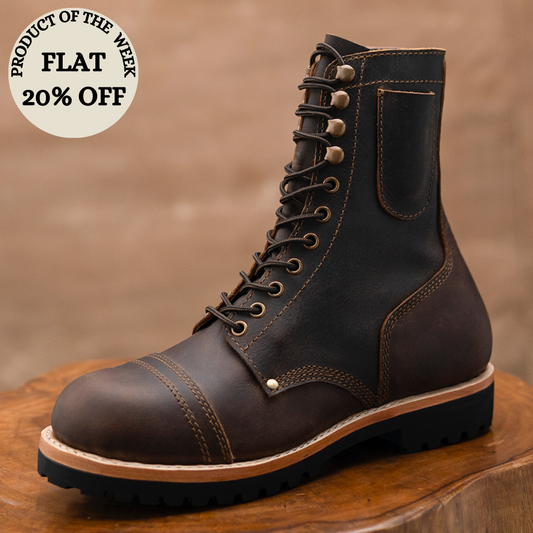 Combat Boots 8" (Vintage Brown) Goodyear Welted