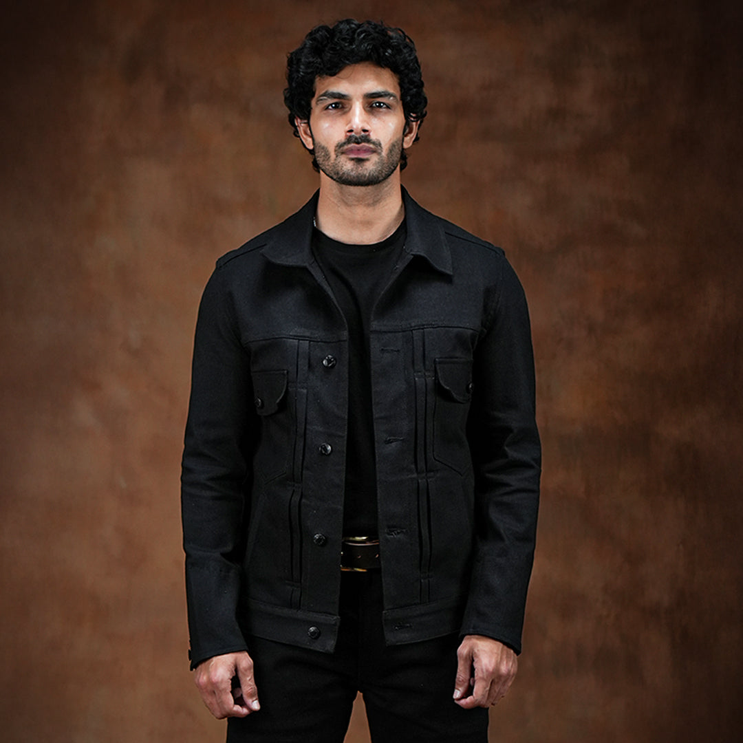 Trucker Type 2 Double Black 14 Oz Selvedge Denim