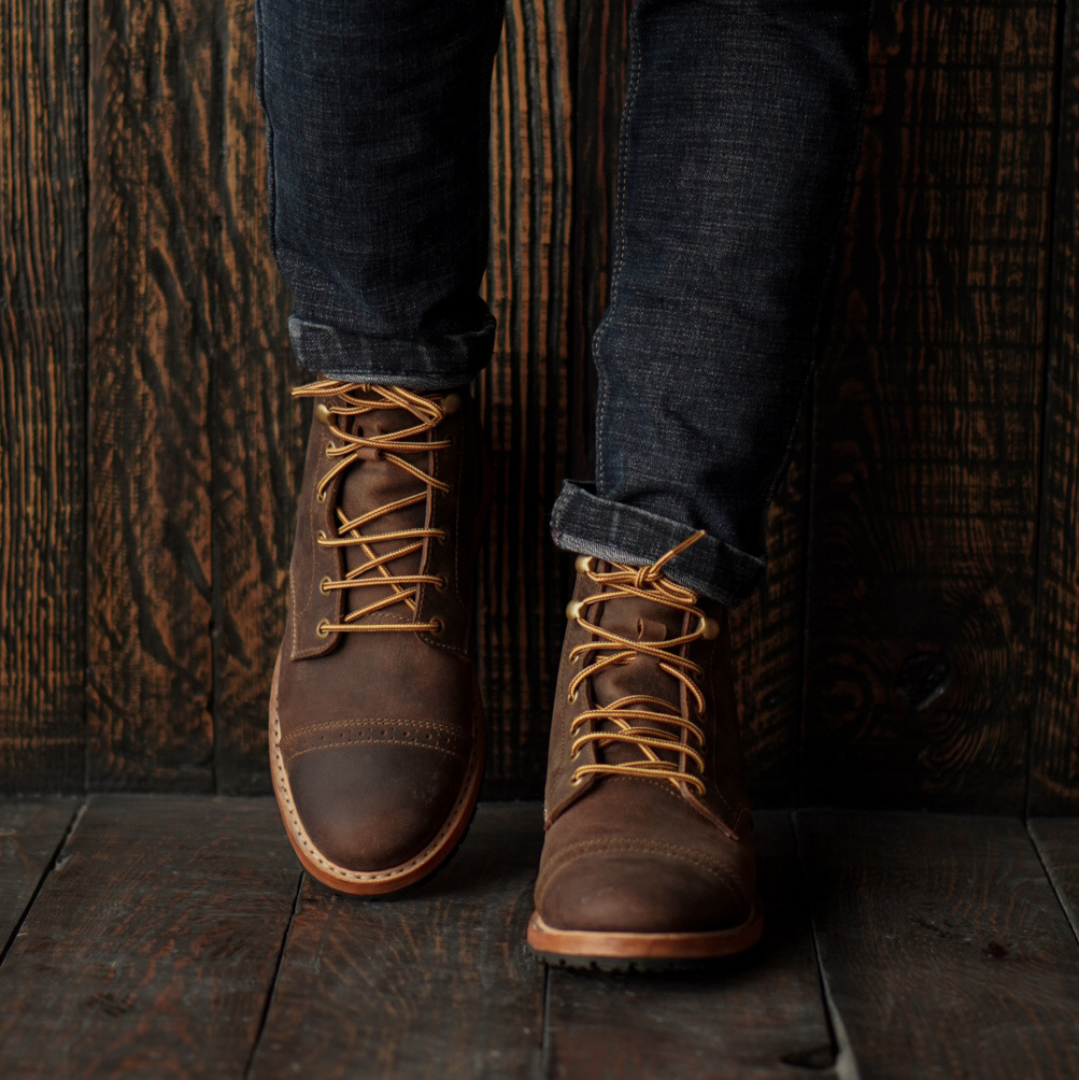 Legacy Toe Cap Boot 6 Vintage Brown Goodyear Welted Craft Glory International