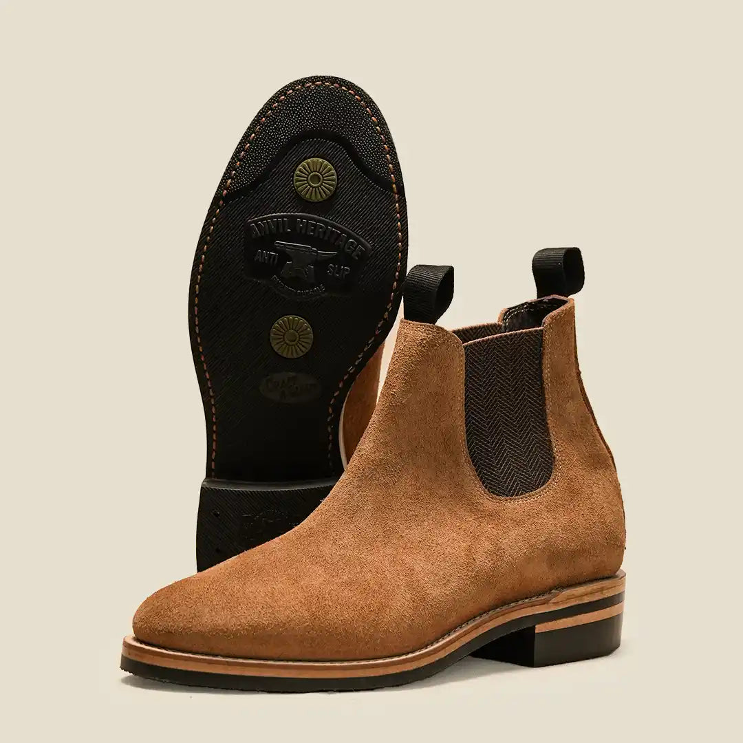 Women Heritage Chelsea Boots 6" (Wheat Roughout) Goodyear Welted