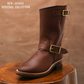 The Foundry Engineer Boots (Russet Waxed Roughout) Goodyear Welted