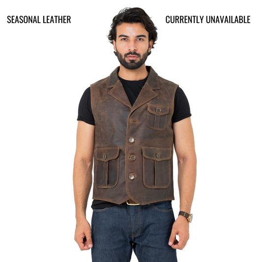 Gentleman’s Vest Jacket (Vintage Brown)