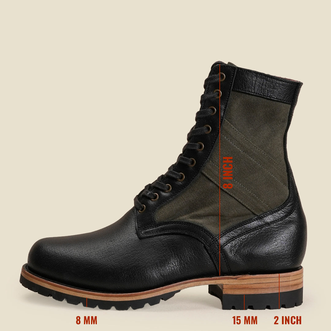 Jungle Pathfinder Boots 8" (Raven Black) Goodyear Welted