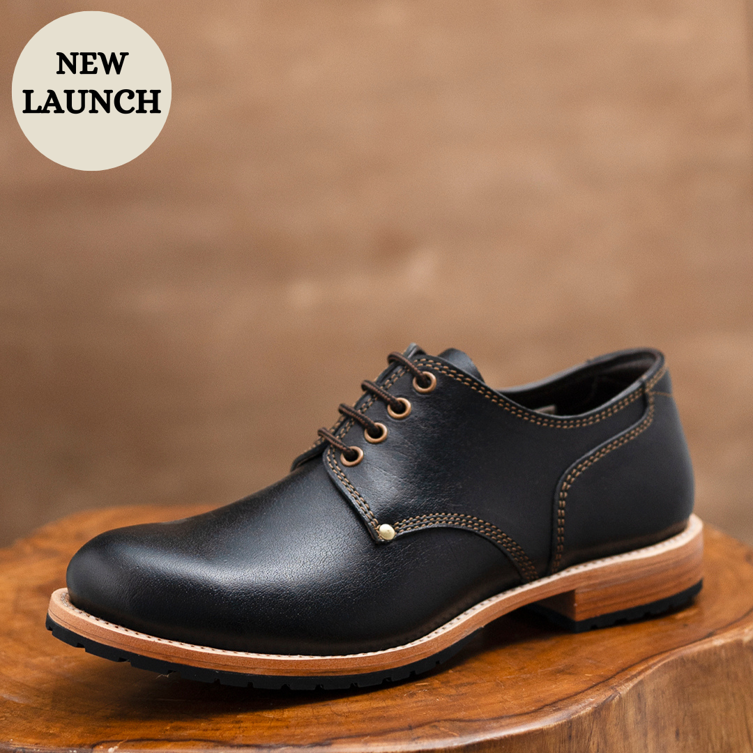 Service Shoe (Raven Black) Goodyear Welted