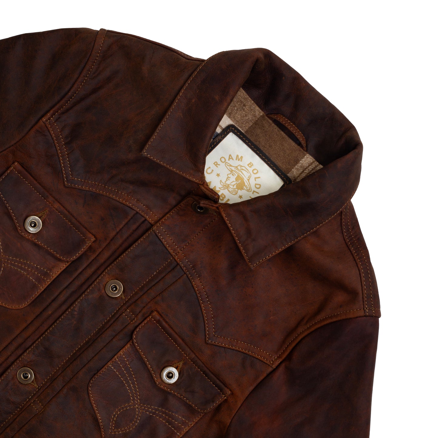 Trucker Type 2 Leather Jacket (Vintage Tan)