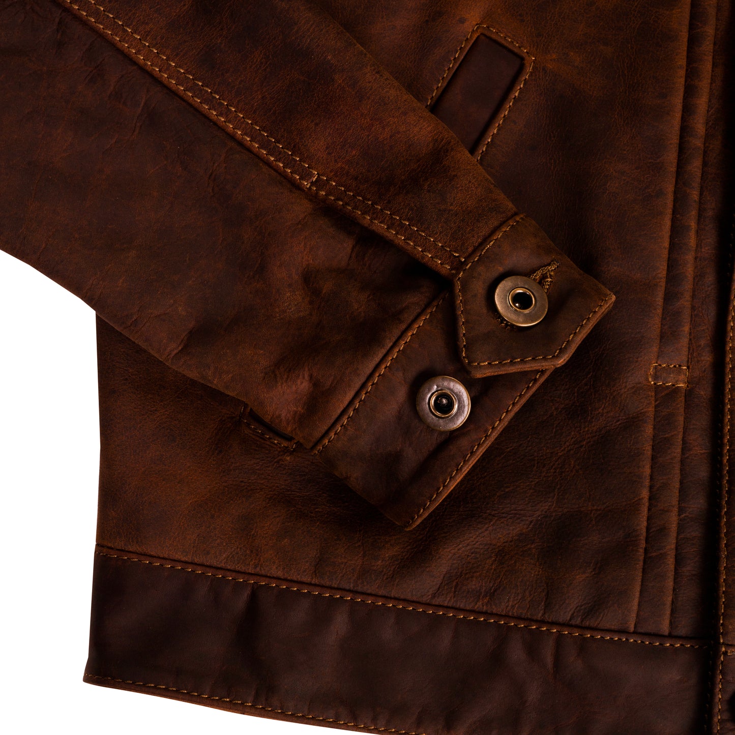 Trucker Type 2 Leather Jacket (Vintage Tan)