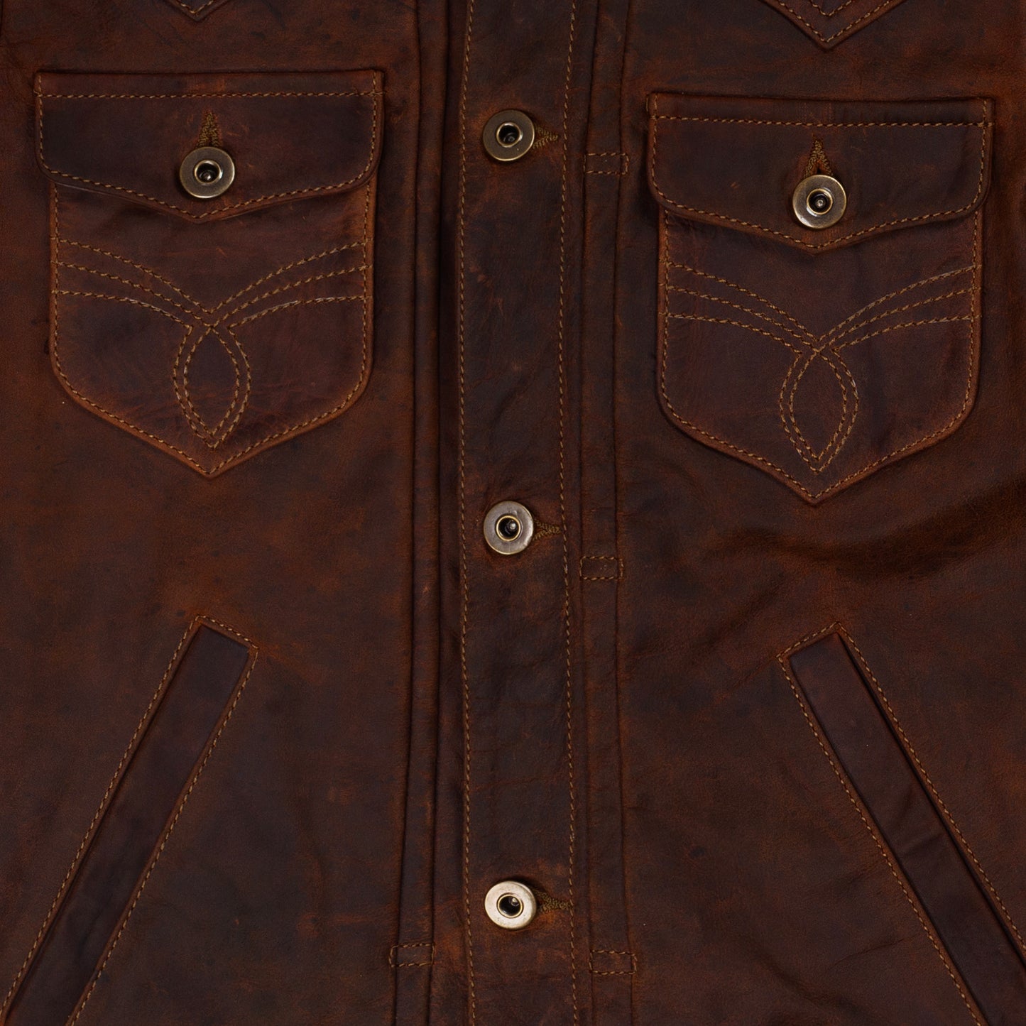 Trucker Type 2 Leather Jacket (Vintage Tan)