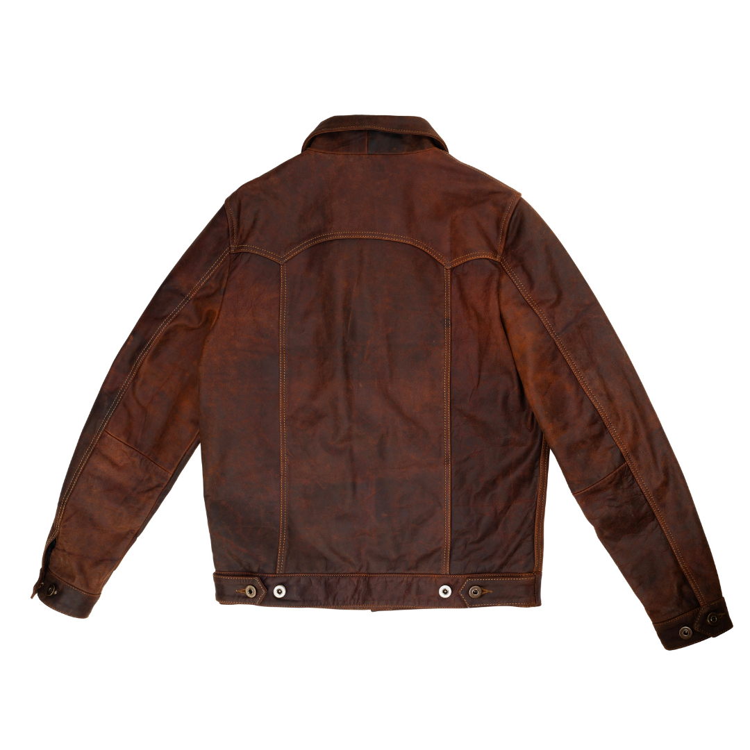 Trucker Type 2 Leather Jacket (Vintage Tan)