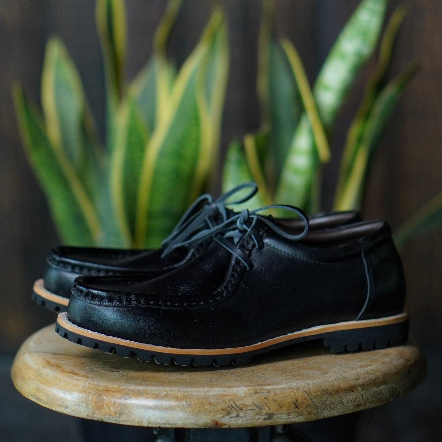 Strider Moc Shoe (Raven Black) Goodyear Welted
