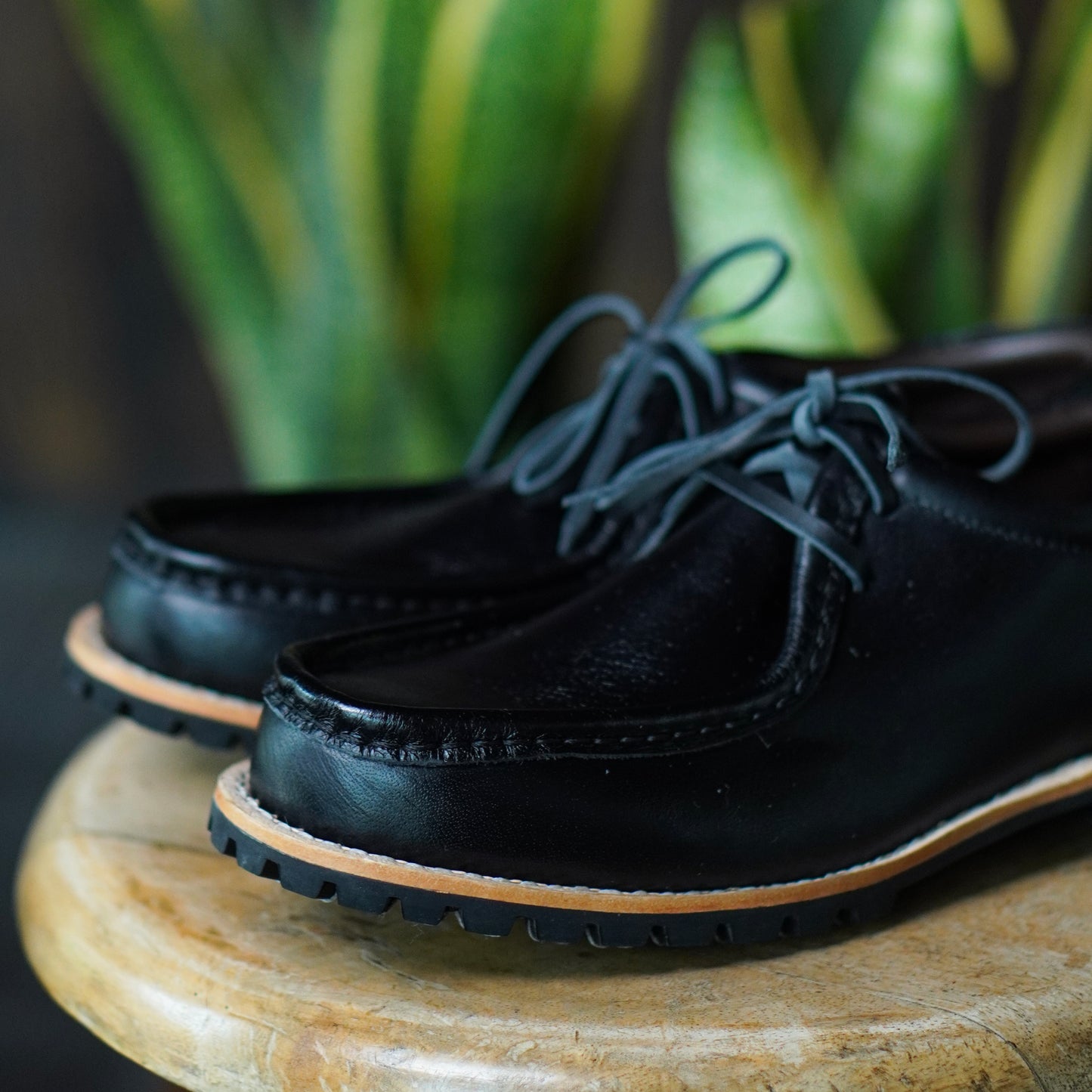 Strider Moc Shoe (Raven Black) Goodyear Welted