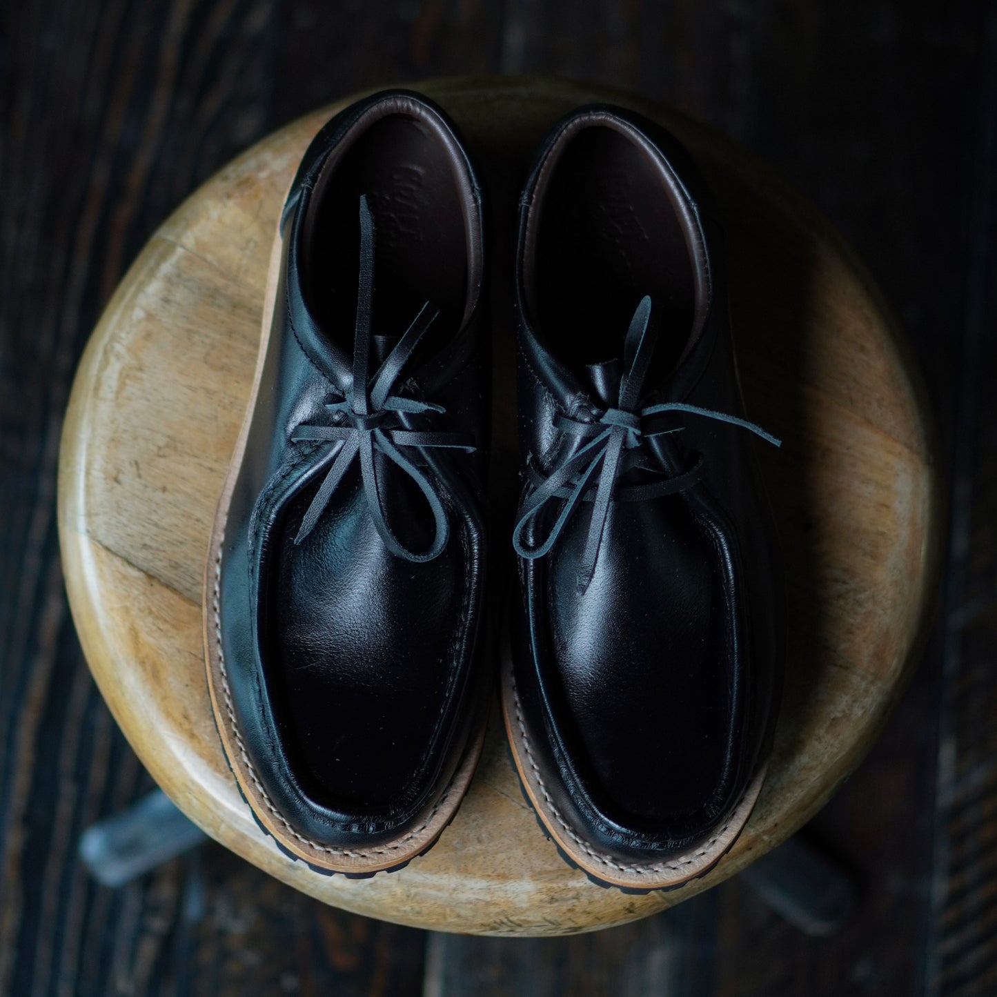 Strider Moc Shoe (Raven Black) Goodyear Welted