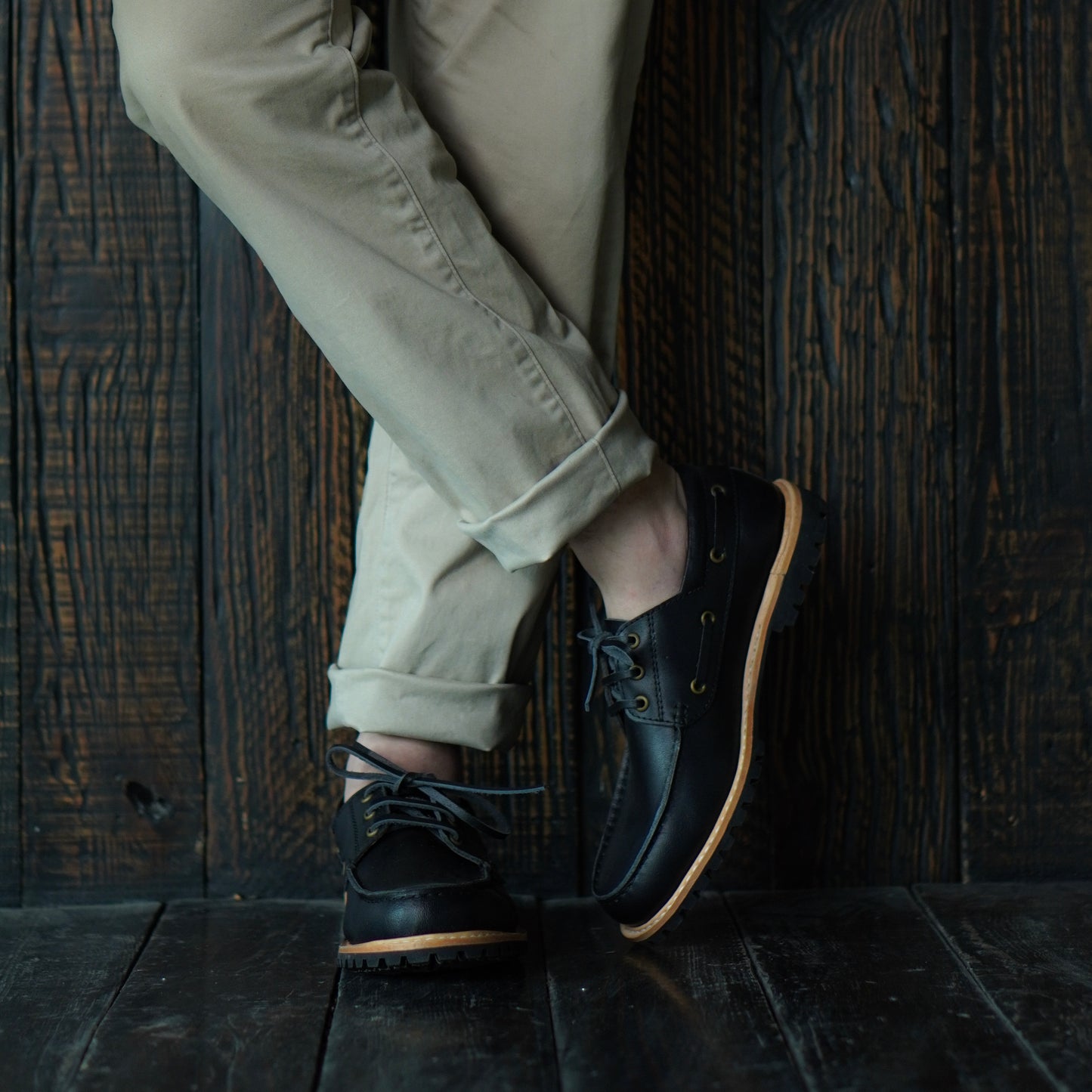 Voyager Boat Shoes (Raven Black) Goodyear Welted