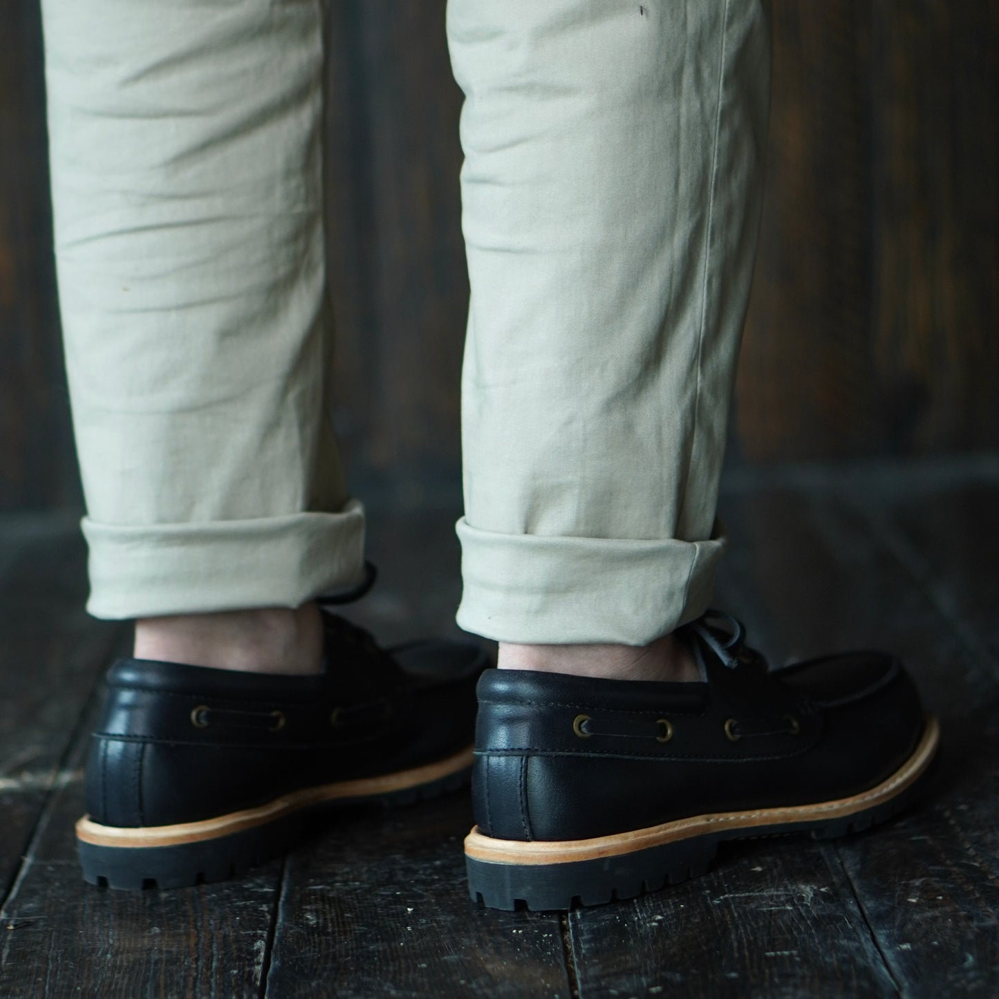 Voyager Boat Shoes (Raven Black) Goodyear Welted
