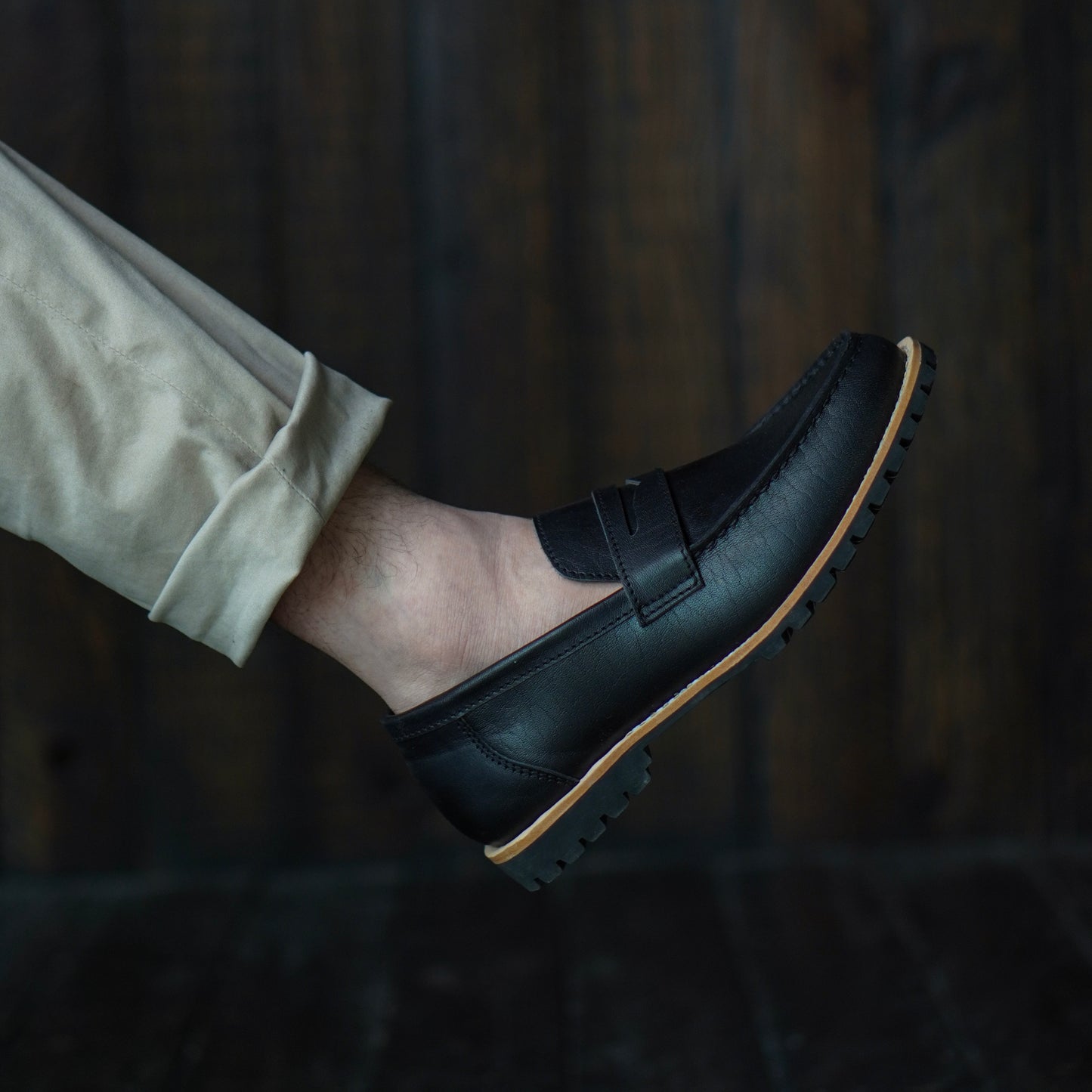 Oslo Penny Loafers (Raven Black) Goodyear Welted