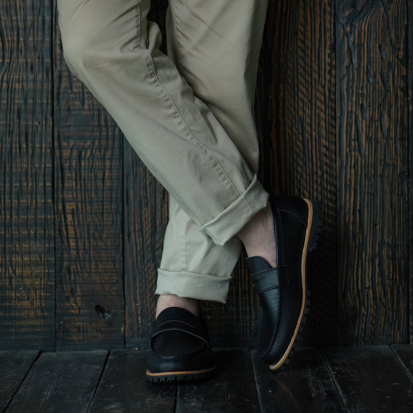 Oslo Penny Loafers (Raven Black) Goodyear Welted