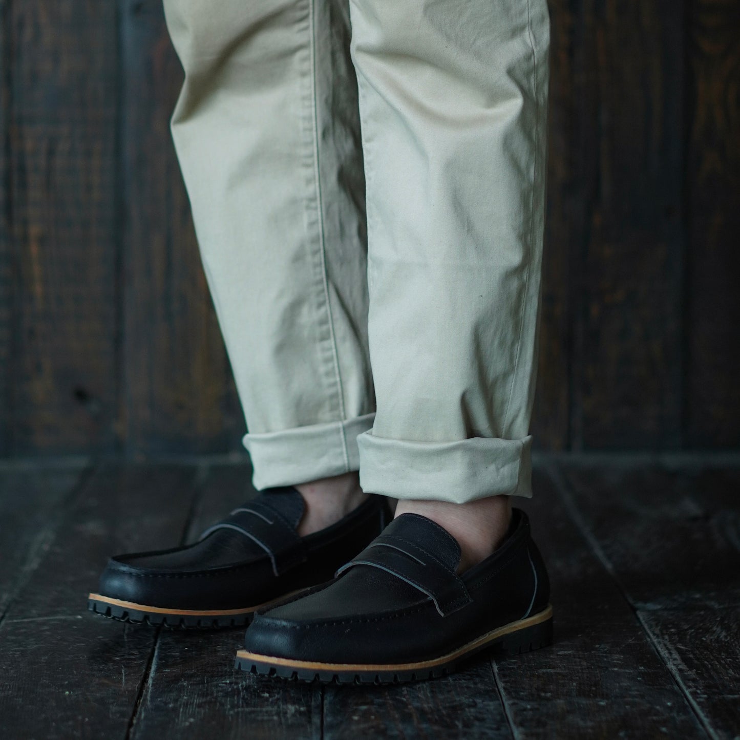 Oslo Penny Loafers (Raven Black) Goodyear Welted