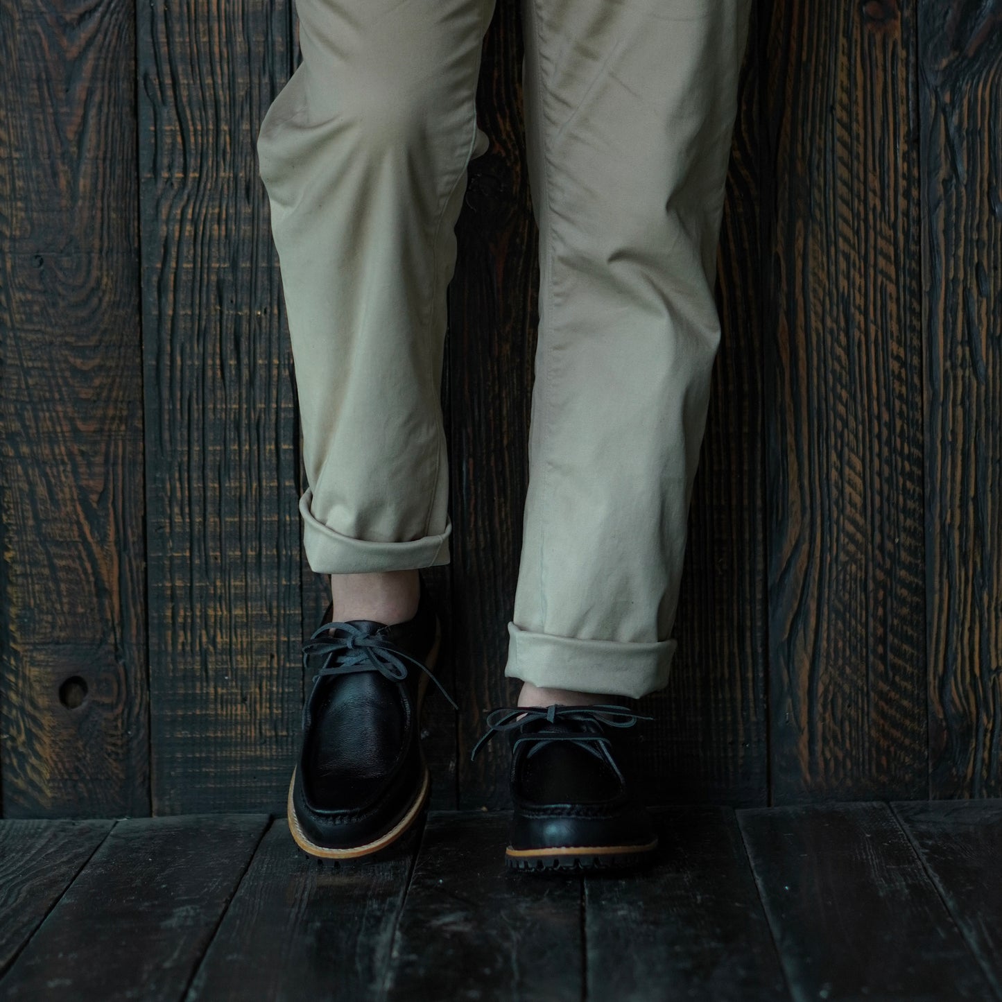 Strider Moc Shoe (Raven Black) Goodyear Welted