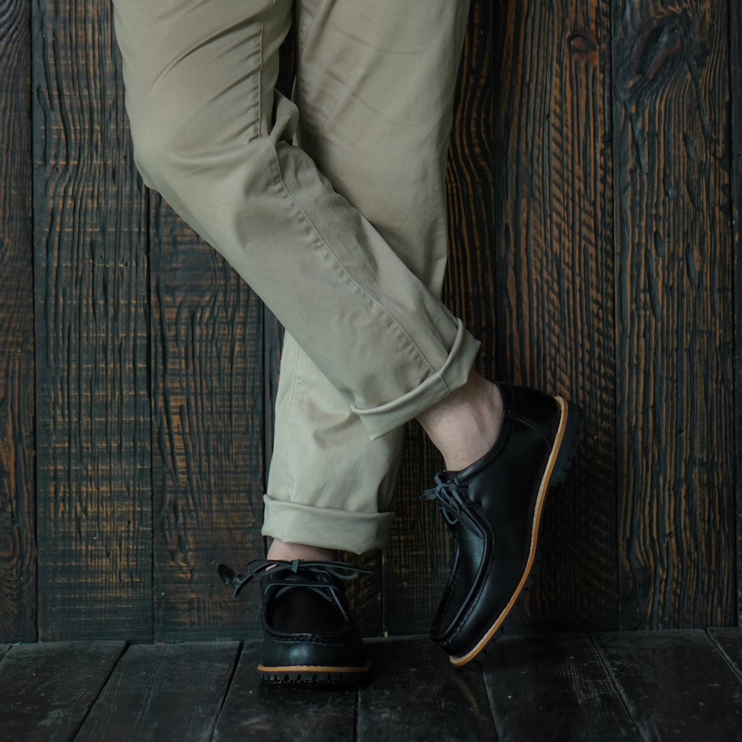 Strider Moc Shoe (Raven Black) Goodyear Welted