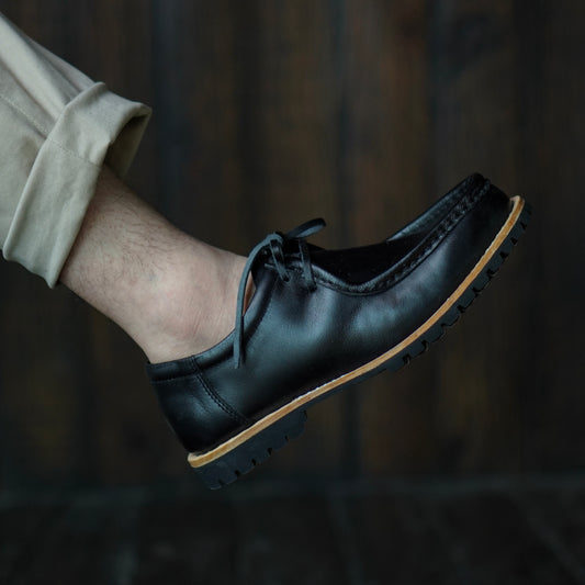 Strider Moc Shoe (Raven Black) Goodyear Welted