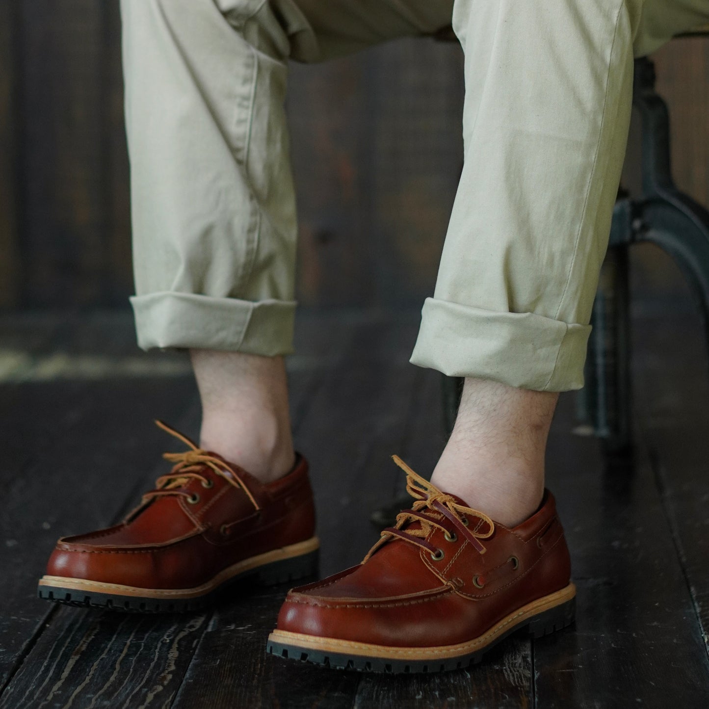 Voyager Boat Shoes (Saddle Tan) Goodyear Welted