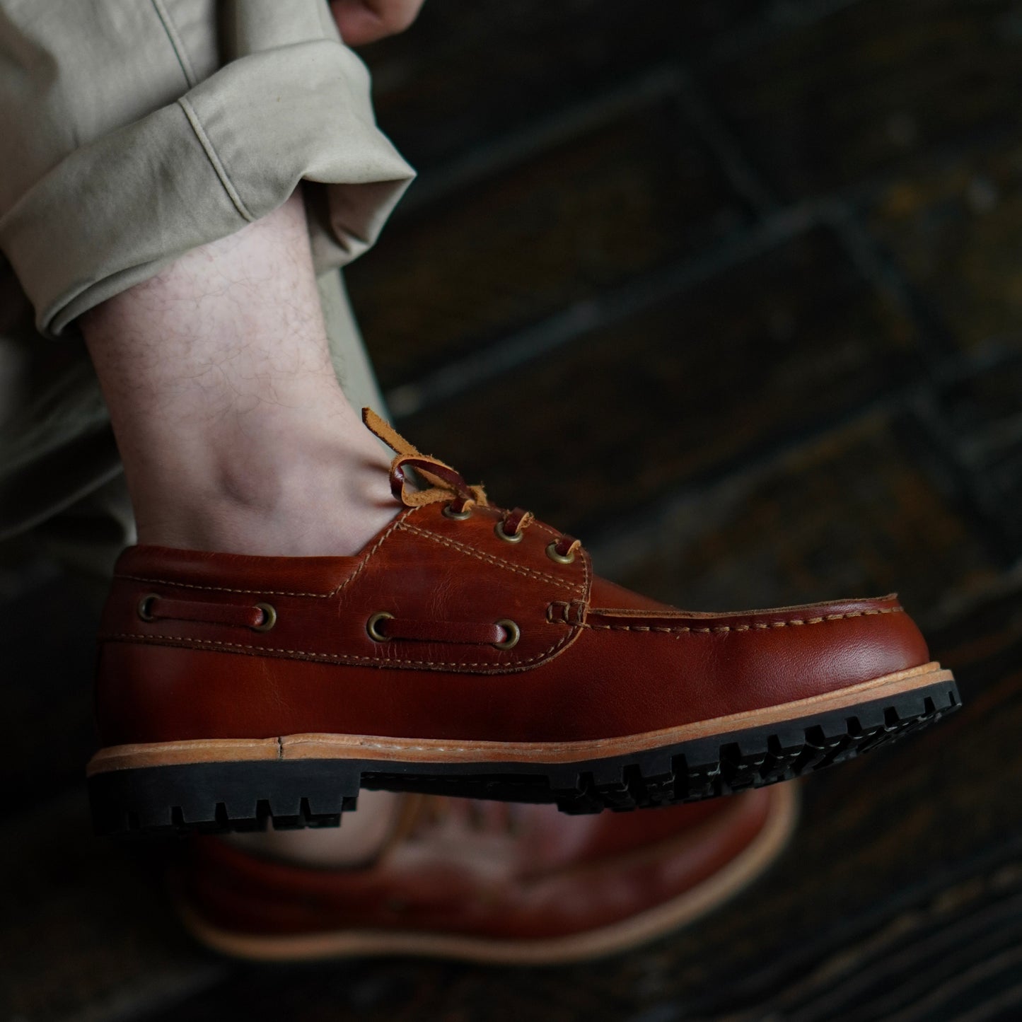 Voyager Boat Shoes (Saddle Tan) Goodyear Welted