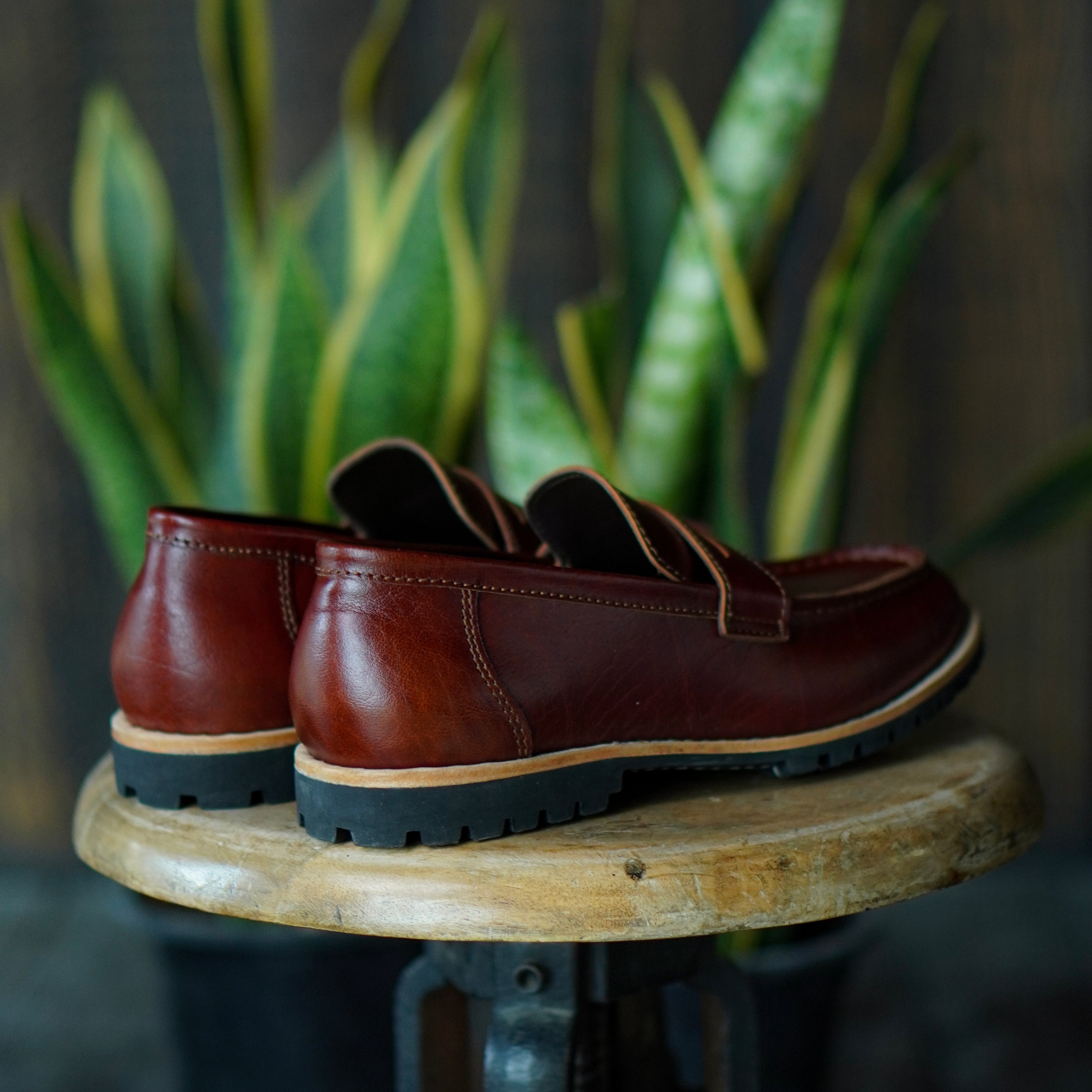 Mens Brown Leather Penny Loafers: SAX 001 – Officine Creative