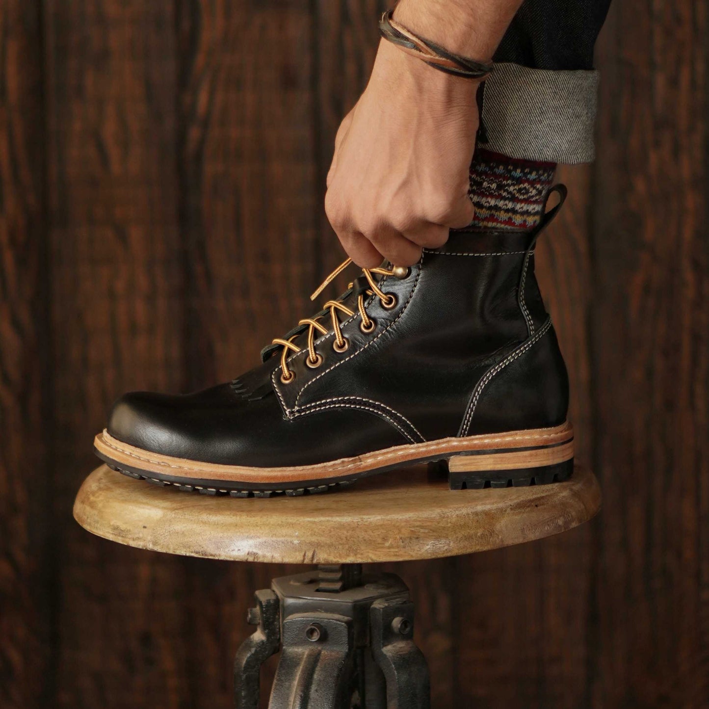 Task Boots 6" (Raven Black) Goodyear Welted