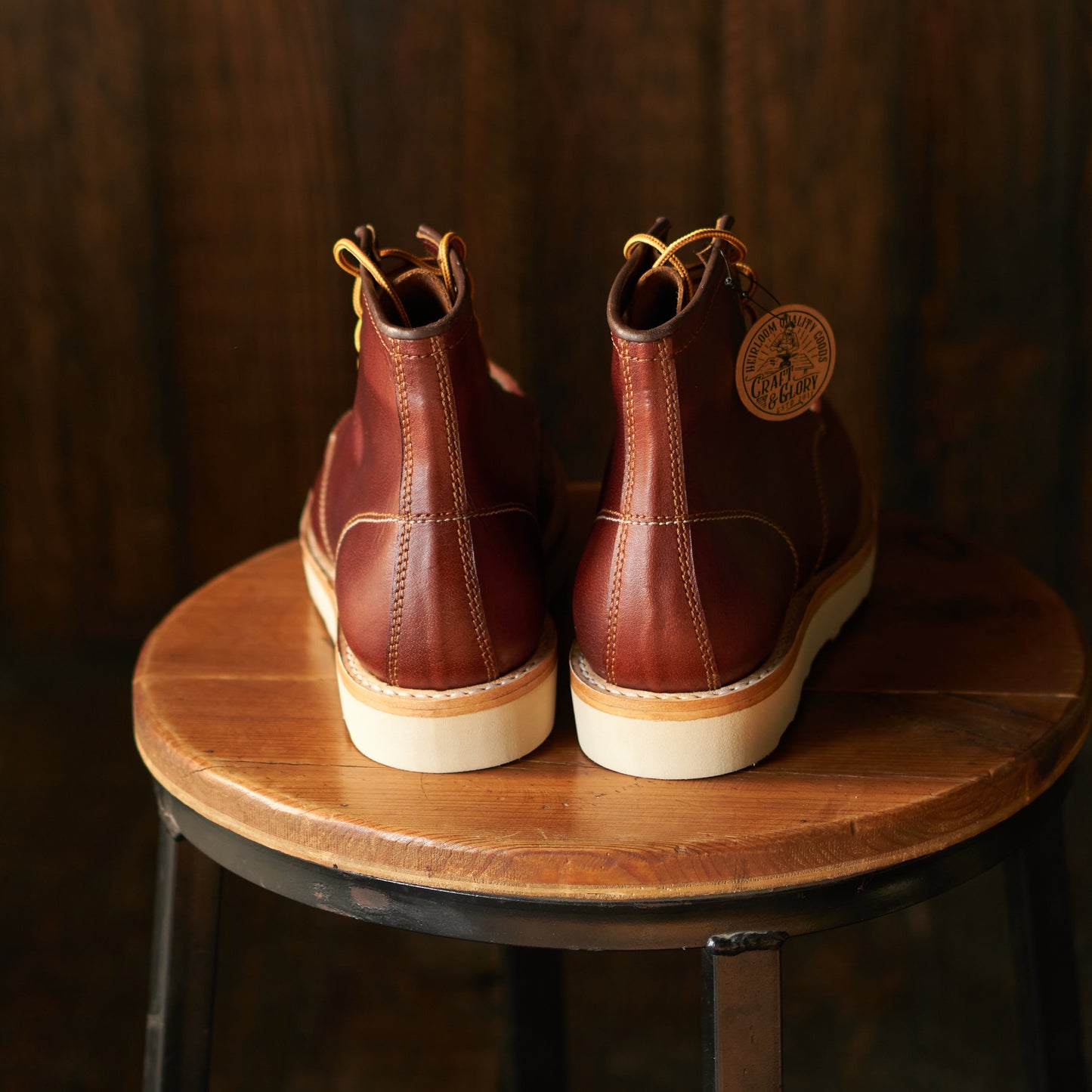 Moc-Toe Leather Boots 6" (Saddle Tan) Goodyear Welted