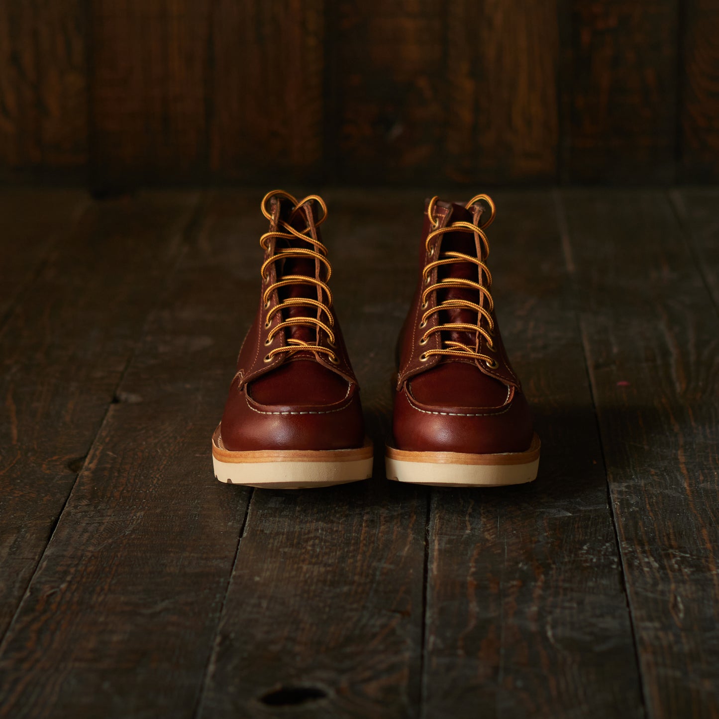 Moc-Toe Leather Boots 6" (Saddle Tan) Goodyear Welted
