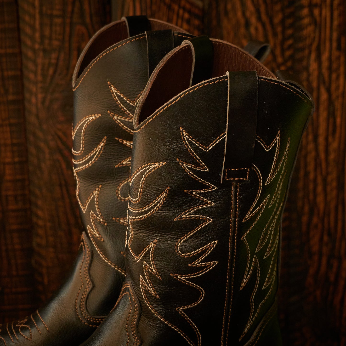 Bandera Cowboy Boots (Raven Black) Goodyear Welted
