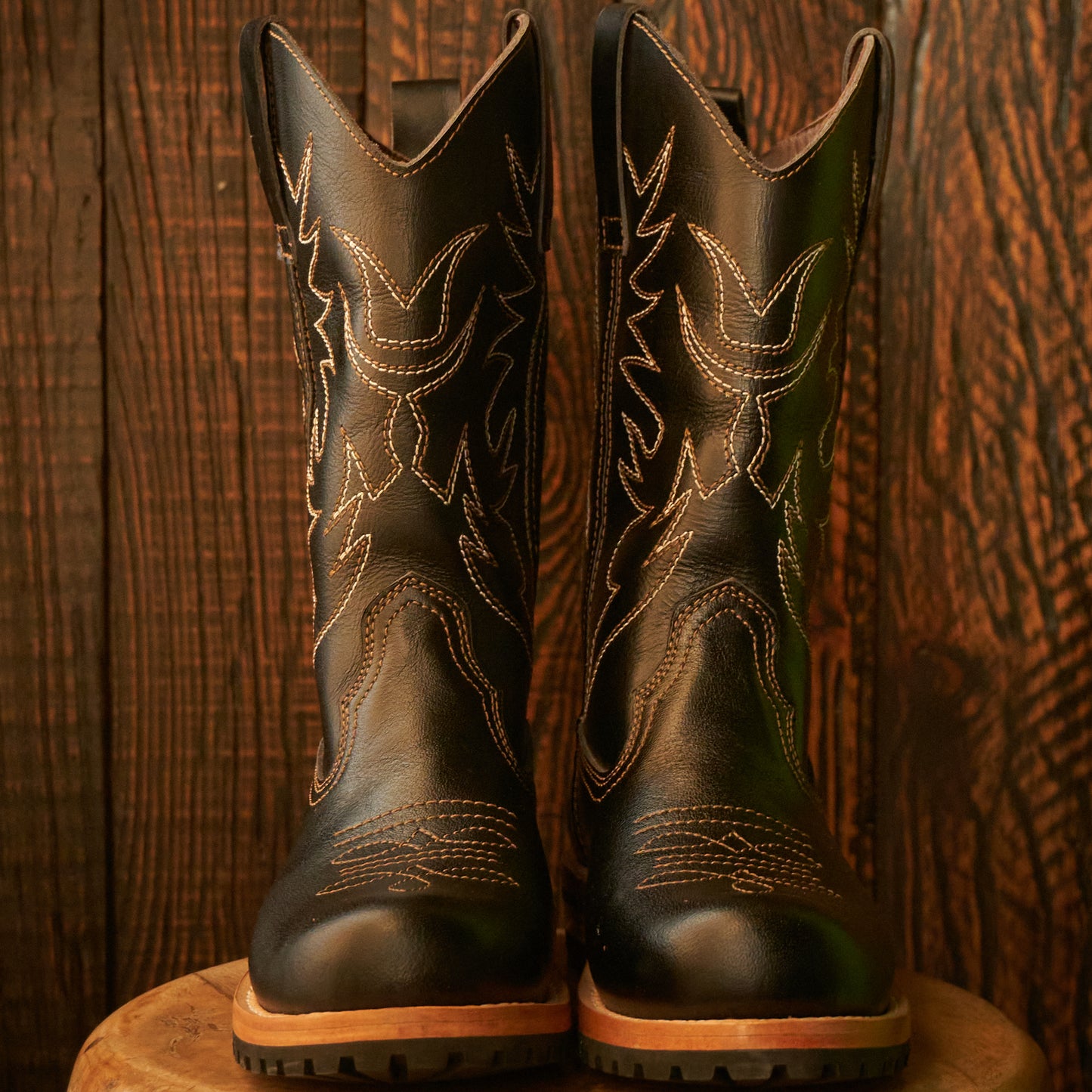 Bandera Cowboy Boots (Raven Black) Goodyear Welted