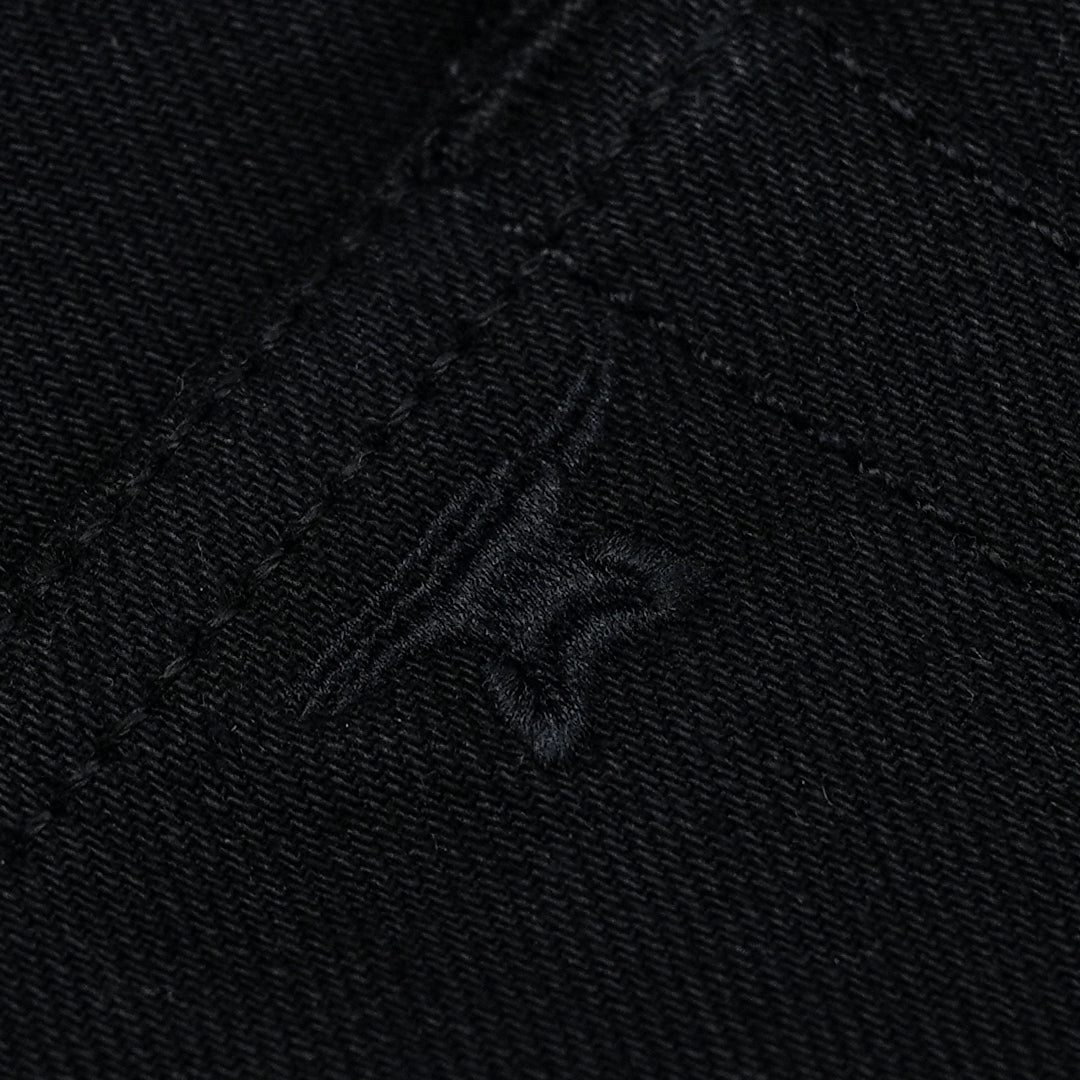 Five Pocket Double Black 14 Oz Selvedge Denim For Men (True Straight)